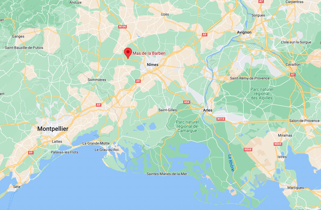 Le Mas de la Barben Nimes entre Cévennes et Camargue