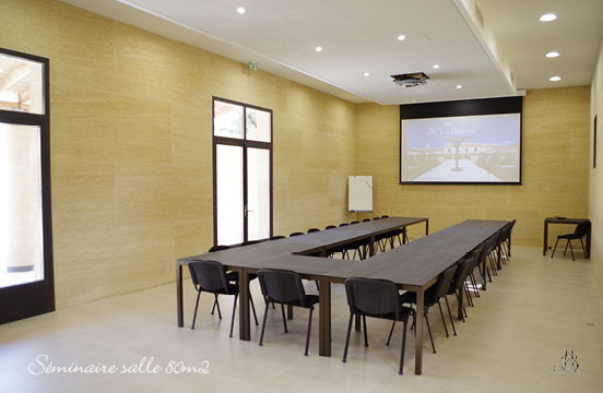 Séminaire dans la salle de 80m2 du Mas de la Barben à Nimes